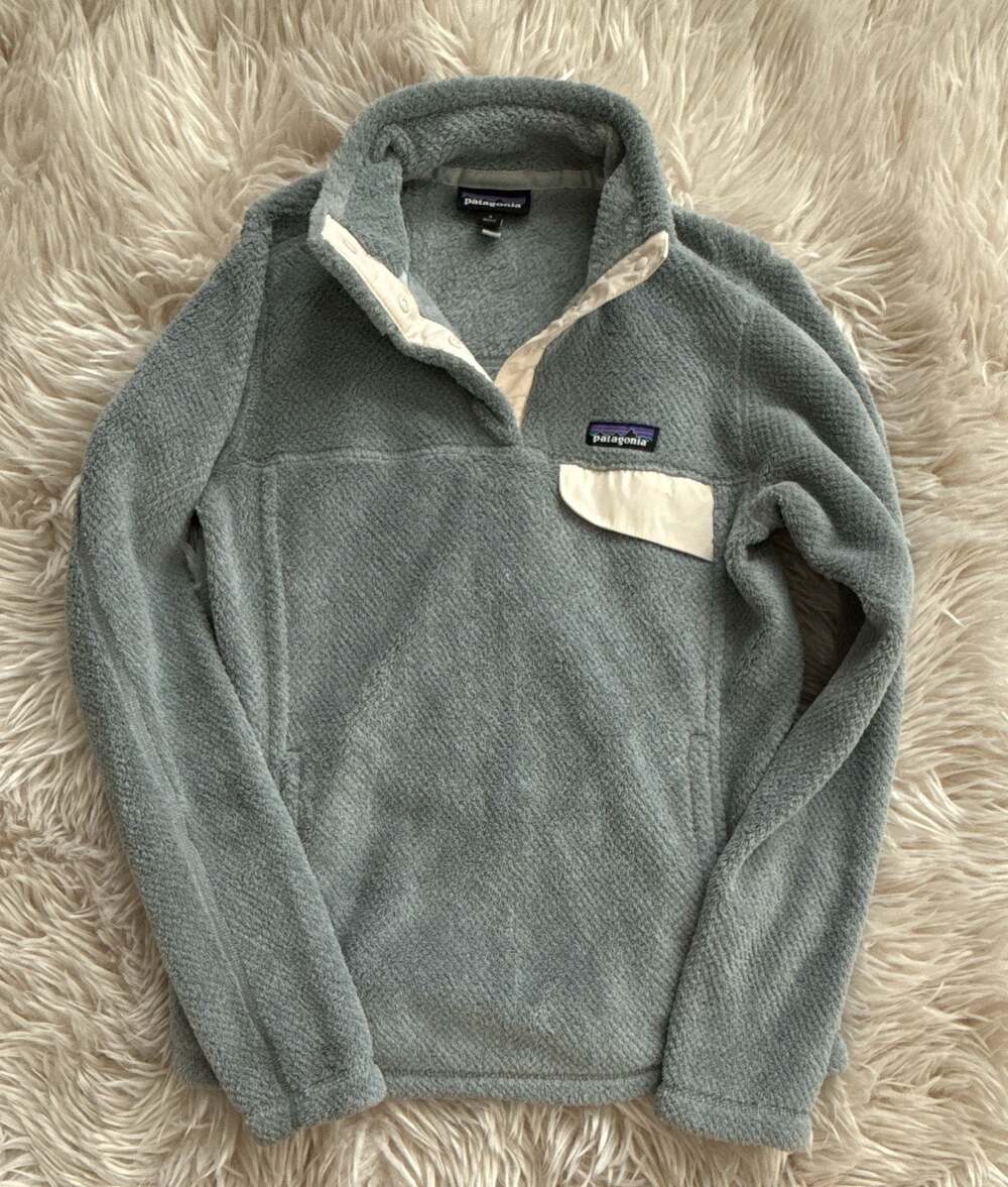Patagonia Women's Re-Tool Snap-T Pullover Fleece Jacket Gray Size S